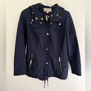 Michael Kors Navy Jacket with Gold Accents